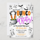 Halloween Bunco avec mon sorcière Invitation (Devant)