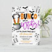 Halloween Bunco avec mon sorcière Invitation (Debout devant)