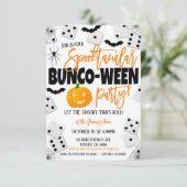 Halloween Bunco Party Invitation Kaart (Staand voorkant)