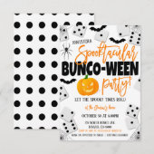 Halloween Bunco Party Invitation Kaart (Voorkant / Achterkant)