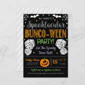 Halloween Bunco Party Invitation Kaart (Voorkant / Achterkant)