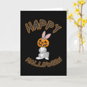 Halloween Bunny Rabbit Pumpkin Horror Gift Idee Kaart (Gele Bloem)