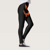 Halloween Burning Pumpkin Face Leggings (Rechts)