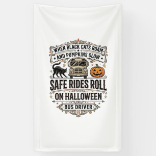 Halloween Buschauffeur Spooky Vintage Gravure Shir Spandoek