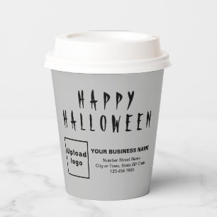 Halloween Business Grey Paper Cup Papieren Bekers
