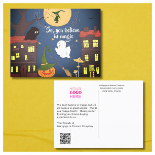 Halloween Business Mortgage Real Estate Hartelijk Aankondigingskaart