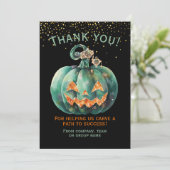 Halloween Business Pumpkin Bedankkaart (Staand voorkant)