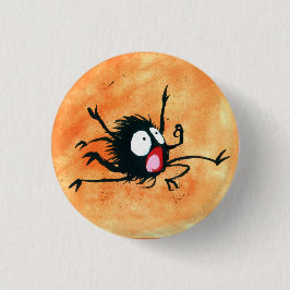 Halloween Button! Spin, een spin. Ronde Button 3,2 Cm