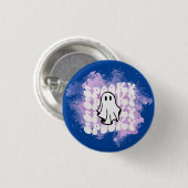 Halloween Buttonnen, Spooky Print White Sheet Ghos Ronde Button 3,2 Cm (Voorkant /achterkant)