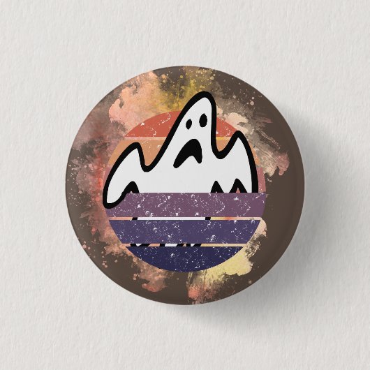 Halloween Buttonnen, White Sheet Ghost grafische p Ronde Button 3,2 Cm (Voorkant)