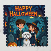 Halloween cadeaukaart kaart (Voorkant / Achterkant)