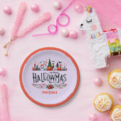 Halloween Cadeaus Labels Halloween Kerst Mashup Papieren Bordje (Feest)