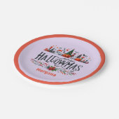 Halloween Cadeaus Labels Halloween Kerst Mashup Papieren Bordje (Gekanteld)