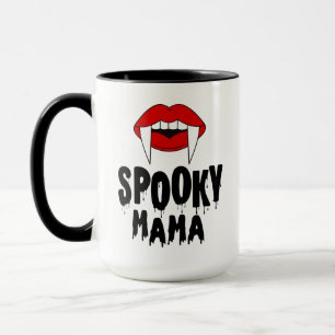 Halloween Café Mug Fangs Éffrayant maman