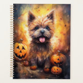 Halloween Cairn Terrier Avec La Peur Citrouille (Devant)