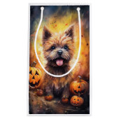 Halloween Cairn Terrier met pompoenen eng Klein Cadeauzakje (Voorkant)