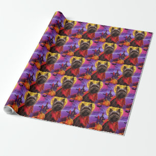 Halloween Cairn Terrier Vampier Pompoenen Griezele Cadeaupapier