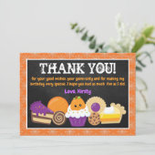 Halloween Cakes and Trees Birthday Bedankkaart (Staand voorkant)