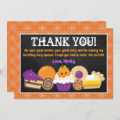 Halloween Cakes and Trees Birthday Bedankkaart (Voorkant / Achterkant)