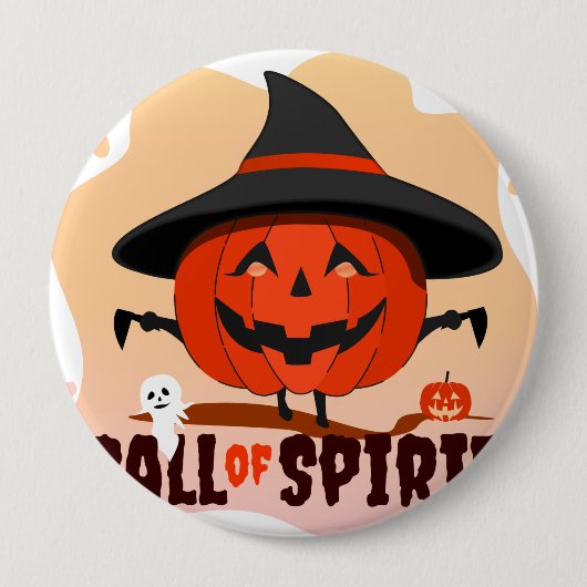 Halloween Call of Spirit Ronde Button 4,0 Cm (Voorkant)