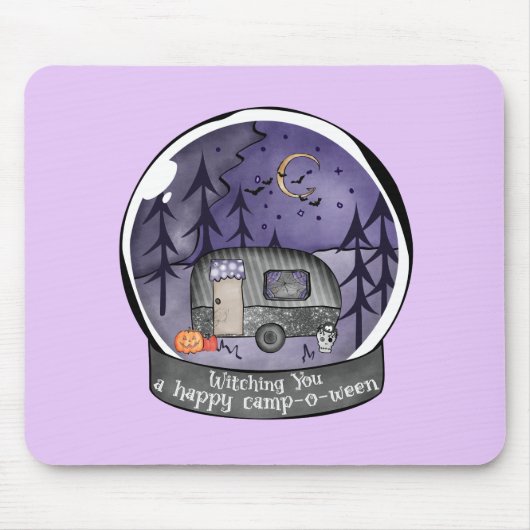 Halloween Camper in a Snowball Muismat (Voorkant)