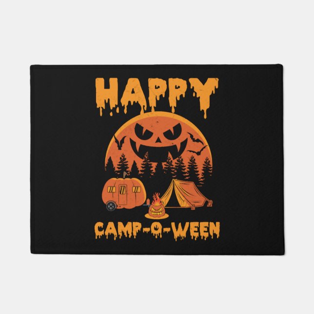 Halloween Camping - Happy Camp O Ween Deurmat (Voorkant)