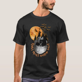 Halloween camping schedel T-shirt