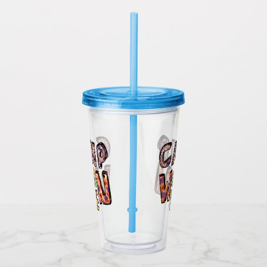 Halloween Camping | Word Pun Acryl Drinkbeker (Rechts)