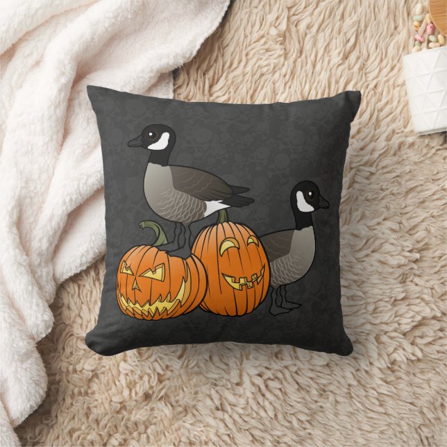 Halloween Canada Ganzen Vogels met Jack-o-lantaarn Kussen (Deken)