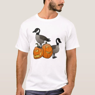 Halloween Canada Ganzen Vogels met Jack-o-lantaarn T-shirt