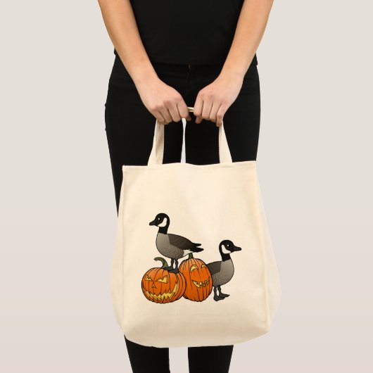 Halloween Canada Ganzen Vogels met Jack-o-lantaarn Tote Bag (Voorkant (product))