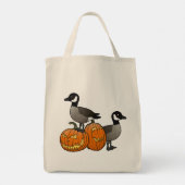 Halloween Canada Ganzen Vogels met Jack-o-lantaarn Tote Bag (Achterkant)