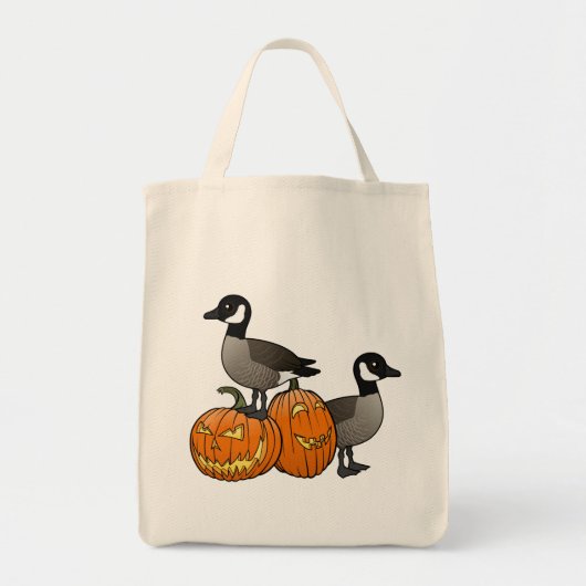 Halloween Canada Ganzen Vogels met Jack-o-lantaarn Tote Bag (Voorkant)