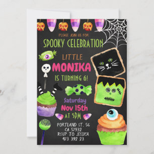 Halloween Candy Cookies Anniversaire Invitation