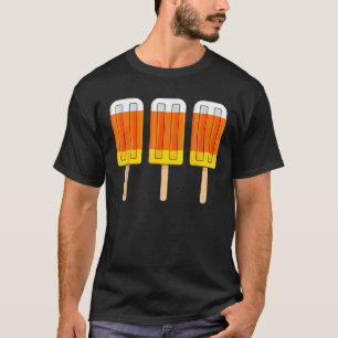 Halloween Candy Corn Funny Ice Cream Popsicles T-shirt