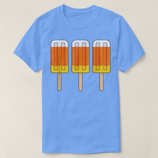Halloween Candy Corn Funny Ice Cream Popsicles  T-shirt (Design voorkant)
