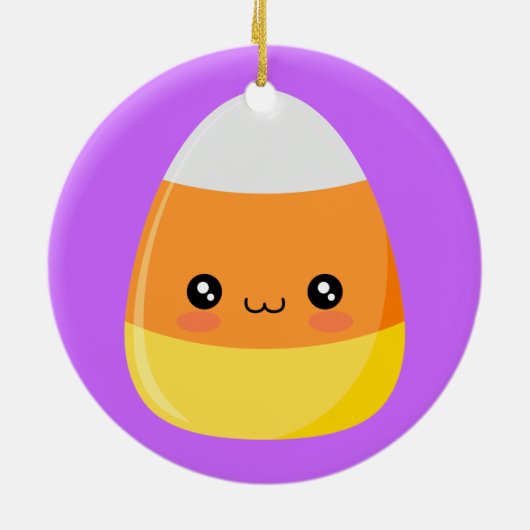 Halloween Candy Corn Keramisch Ornament (Achterkant)