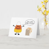 Halloween Candy Corn Man Card Kaart (Gele Bloem)