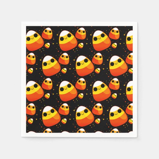 Halloween Candy Corn Paper Napkins Servetten (Voorkant)
