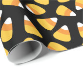 Halloween Candy Corn Patroon Wrapping Papier (Rol Hoek)