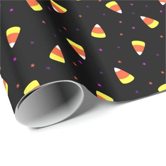 Halloween Candy Corn Pattern Cadeaupapier (Rol Hoek)