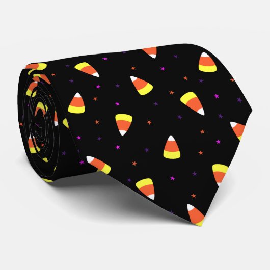 Halloween Candy Corn Pattern Stropdas (Opgerold)