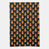 Halloween Candy Corn Pattern Theedoek (Verticaal)