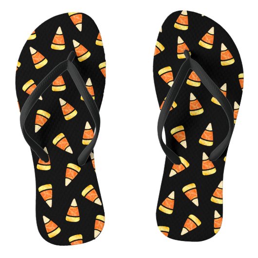 Halloween Candy Corn Print Teenslippers (Voetbed)
