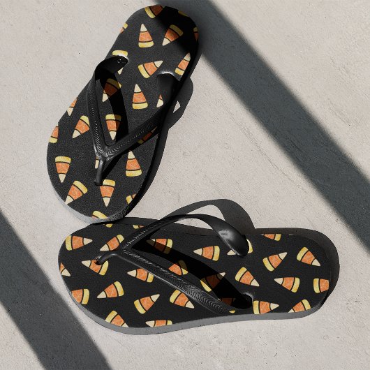 Halloween Candy Corn Print Teenslippers