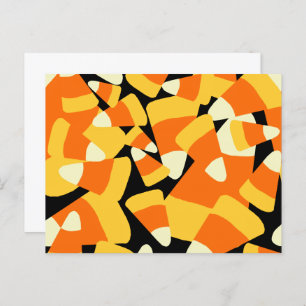 Halloween Candy Corn Seamless Pattern Briefkaart