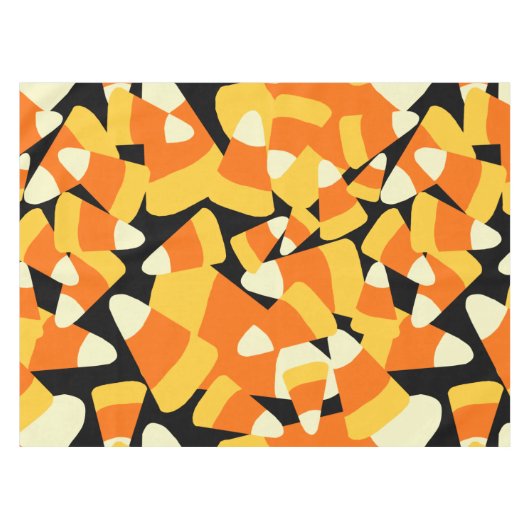Halloween Candy Corn Seamless Pattern Tafelkleed (Voorkant (Horizontaal))