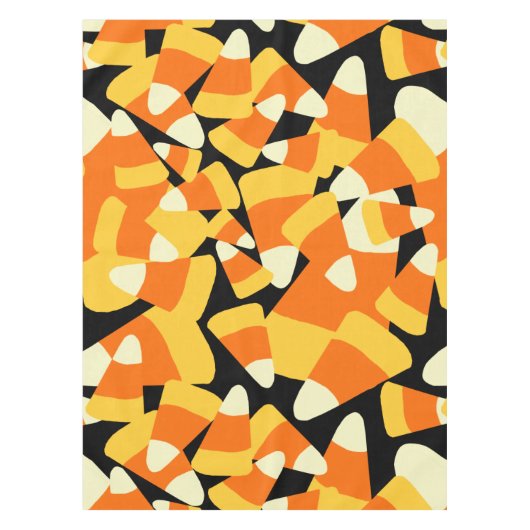 Halloween Candy Corn Seamless Pattern Tafelkleed (Voorkant)