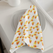 Halloween Candy Corn Waterverf Pattern Theedoek
