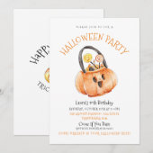Halloween Candy Invitation d'anniversaire (Devant / Derrière)